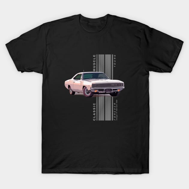 Charger RT 426 Hemi Classic American Muscle Cars Vintage T-Shirt by Jose Luiz Filho